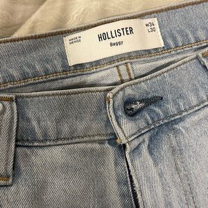 Hollister Denim Baggy Jeans in Light Blue